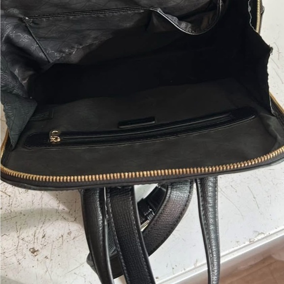 Dune London vegan leather adjustable Black Textured Backpack - Picture 3 of 4